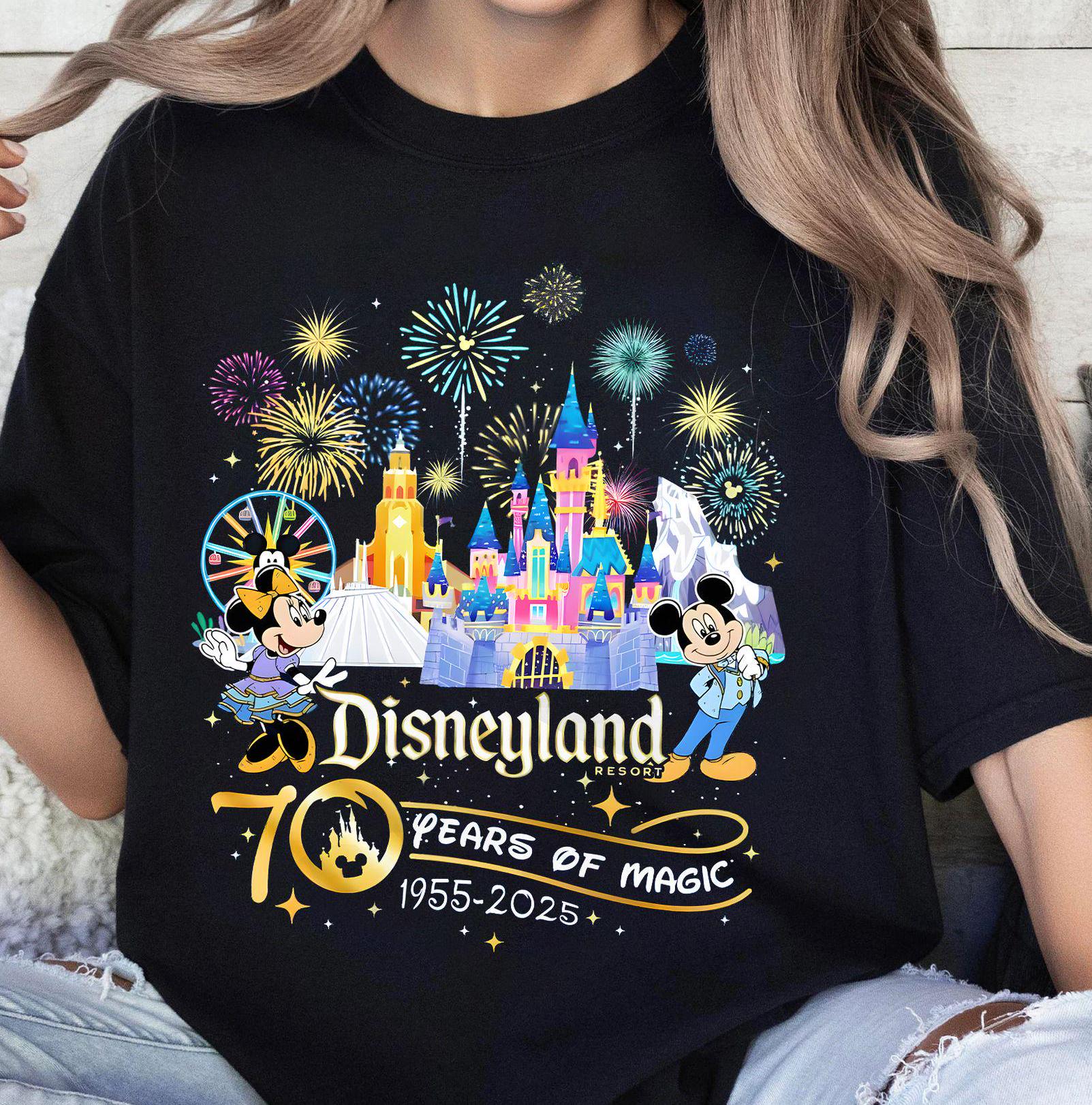 ディズニーランド　70周年　シャツ ディズニーランド ベースボールシャツ カリフォルニアディズニー