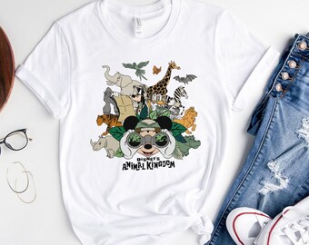 Disney Animal Kingdom Shirt, Mickey Safari Shirt, Disney Safari Trip Shirt, Disney vacation shirt, Vintage Animal Kingdom Shirt