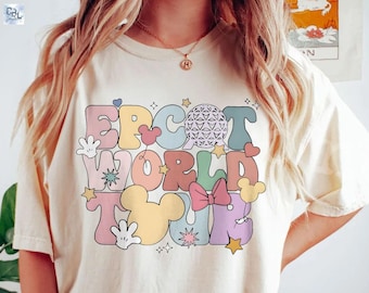 Disney Epcot World Tour Shirt, Disney Group Shirt, Women Disney Tee, Disney Family Trip Matching Shirt, Retro Disney Epcot Shirt