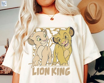 Disney Lion King Simba And Young Nala Hakuna Matata Retro Shirt, Magic Kingdom Unisex T-shirt Family Birthday Gift Adult Kid Toddler Tee