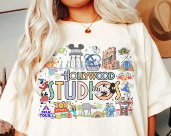Vintage Disney Hollywood Studios Comfort Colors Shirt, Disney Family Shirts, Disney Trip Shirt, Hollywood Studios Shirt, Disneyworld Shirts