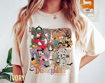 Vintage Disneyland Süßes oder Saures Shirt, Mickey und Freunde Halloween Shirt, Disney Trip Shirt, Disney Skeleton Shirt, Disneyland Halloween