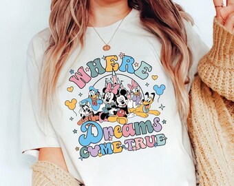 Waar dromen uitkomen Disney-shirt, Disney-shirt, Disney Esthetic-shirt, Disneyland-shirt, Disney World-shirt, Disney Vacations-shirt