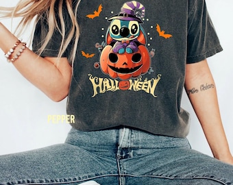 Shirt Halloween-steekpompoen, leuk Halloween-feestshirt, Disney-shirt. Disney Matching T-shirt, Halloween Stitch Shirt-sweatshirt hoodie
