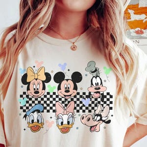 Retro Disney Mickey Comfort Colors Shirt, Disney Vacation 20223, Disneyland Shirt, Mickey and Friends Shirt, Disney Family Trip Shirts
