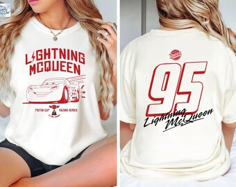 Comfort Colors Retro Lightning Mcqueen Number Back Shirt, Disney Pixar Shirt, Disney Car Shirt, Disney World Shirt, Disney Shirt, Cars Shirt