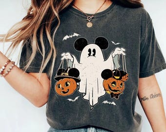 Komfort Farben Micky Disney Halloween Shirt, Disney Halloween Shirt, Micky nicht so beängstigend Shirt, Mickey Ghost Shirt, Disney Pumpkin Shirt