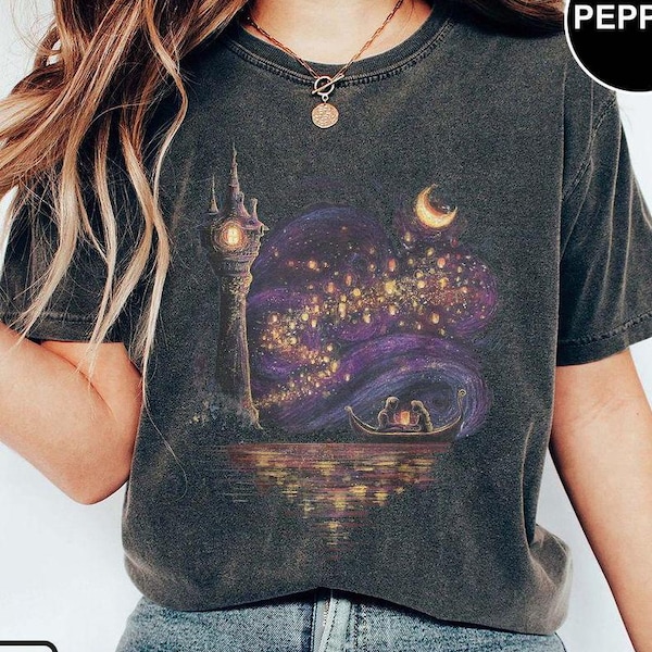 Vintage Disney Tangled Rapunzel Comfort Color Shirt, Princess Rapunzel T-shirt, Disney Princess Family Trip 2026 Tee, Disney Lanterns Shirt