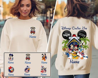 Personalized 2-Sided Mickey And Friends Disney Cruise 2026 Shirt, Disney Wonder Magic Dream Tshirt, Disney Cruise Line Family Matching Trip