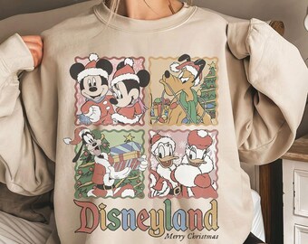 Disneyland Christmas Comfort Colors Shirt, Disney Christmas Shirt, Mickey Minnie And Friends Christmas Shirt, Disney Matching Christmas Tee