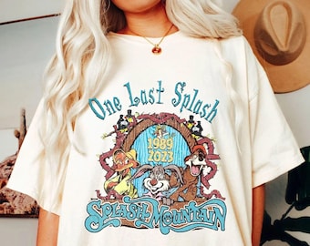 Vintage Disney Characters Splash Mountain Shirt, Vintage Disney Shirt, One Last Splash Shirt, Disney, Disneyland Family Water Ride Shirt