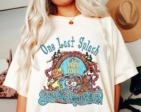 Vintage Disney Characters Splash Mountain Shirt, Vintage Disney Shirt, One Last Splash Shirt, Disney, Disneyland Family Water Ride Shirt