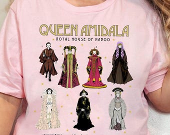 Camiseta vintage de Disney Star Wars, póster retro de los vestidos de la Reina Amidala, May The 4th Be With You 2026, camiseta Galaxy's Edge Trip