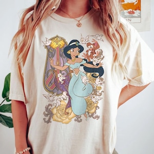 Princess Jasmine Aladdin Comfort Color Shirt, Disney Shirt, Disneyworld Princess, Vintage Disney Princess Shirt, Jasmine Disney Shirt