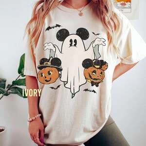 Camiseta de Mickey Disney para Halloween, Camiseta de Disney para Halloween, Camiseta de Mickey Fantasma, Camiseta de Mickey No Tan Aterrador, Camiseta de Calabazas de Disney, Camiseta de Mickey