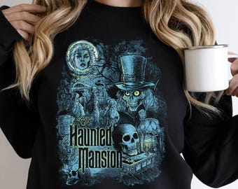 Disney The Haunted Mansion Comfort Color Shirt, Haunted Mansion Tee, Disney Halloween Sweatshirt, Retro Mickey Haunted Mansion Shirt