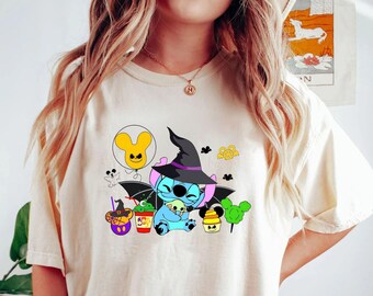 T-shirts Halloween Stitch Trick Or Treat, Disney Halloween-sweatshirt, Halloween-shirt, Disneyland-shirt, Halloween Stitch, Disney-shirt