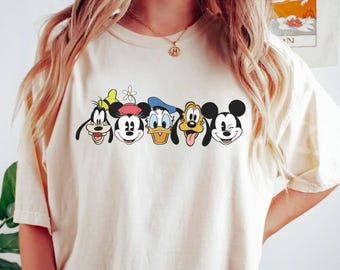 Camiseta vintage de personajes de Disney, camiseta de Mickey, camiseta Comfort Colors, camiseta de Donal y Minnie. Camiseta retro de Disneyworld. Camiseta Disney de los 90.