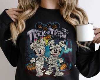 Moletom de Halloween da Disney, Camiseta de Halloween do Mickey e da Minnie, Camiseta de Festa de Halloween Não Tão Assustadora do Mickey, Moletom de Halloween da Disney