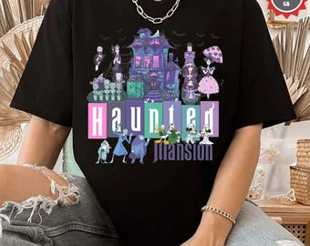 The Haunted Mansion Disney Mickey-shirt, uniseks T-shirt volwassen T-shirt kindershirt, uniseks voor mannen vrouwen, Disney Halloween-shirt