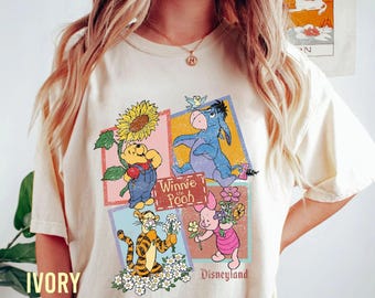 Vintage Winnie the Pooh Comfort Colors Shirt, Retro Disney Pooh Bear Shirt, Disney Trip Shirt, Pooh Bear and Friends Shirt, Disneyland Shirt