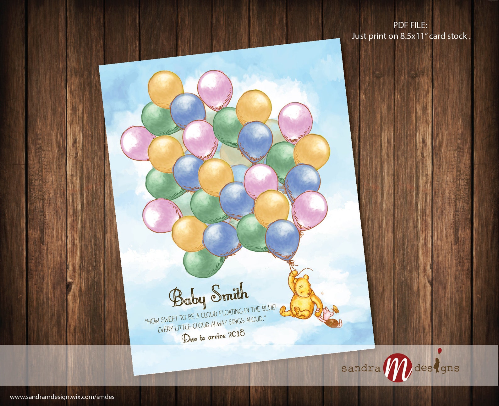 Classic Winnie the Pooh Baby Shower Guest Book Sign In Book Etsy