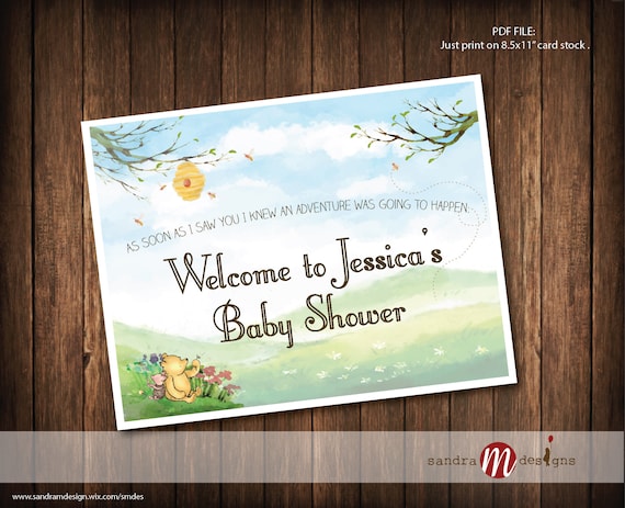 winnie the pooh welcome sign