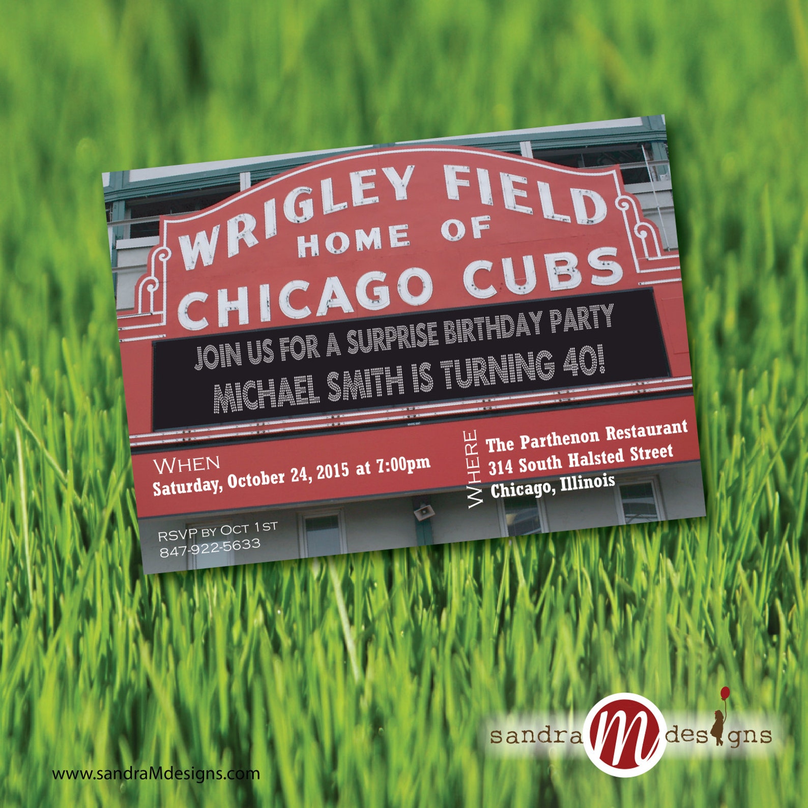Wrigley Field Chicago Cubs Marquee Invite Chicago Cubs Ticket Etsy