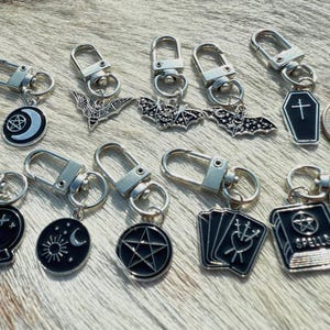 Goth Witchy Zipper Pulls- Mystical Bag Charms and Keychain Accessories bag charm, pet accessory