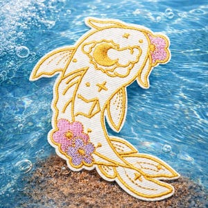 Celestial Koi Fish Patch  Black or White