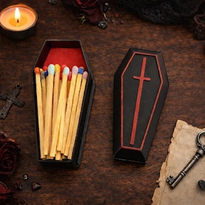 Coffin Matches – 4 Inch, Gothic Altar Decor