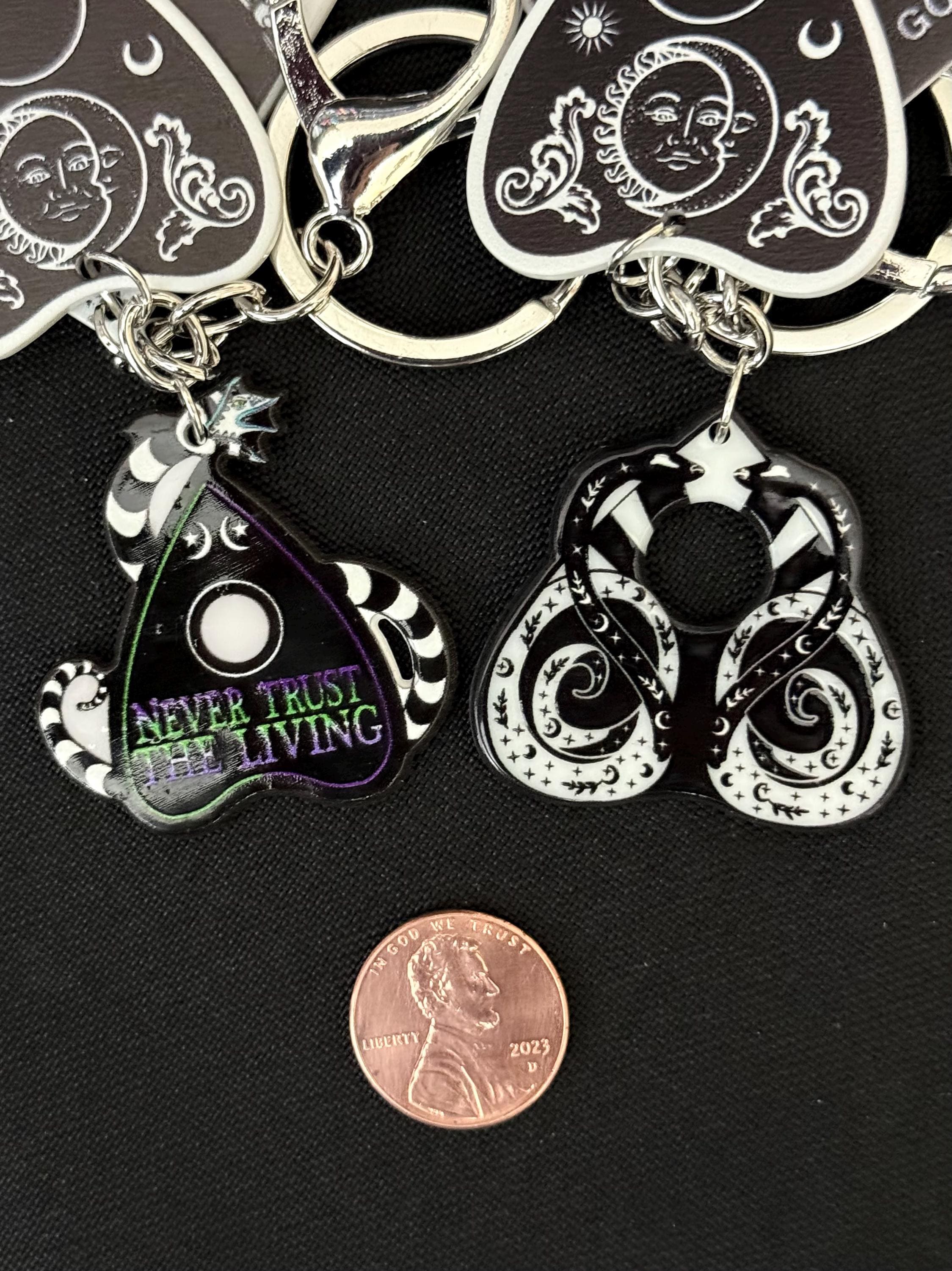 Keychain Spirit Box Spirit Board Planchette Charm | Occult Key Ring | Witchcraft Gothic ...