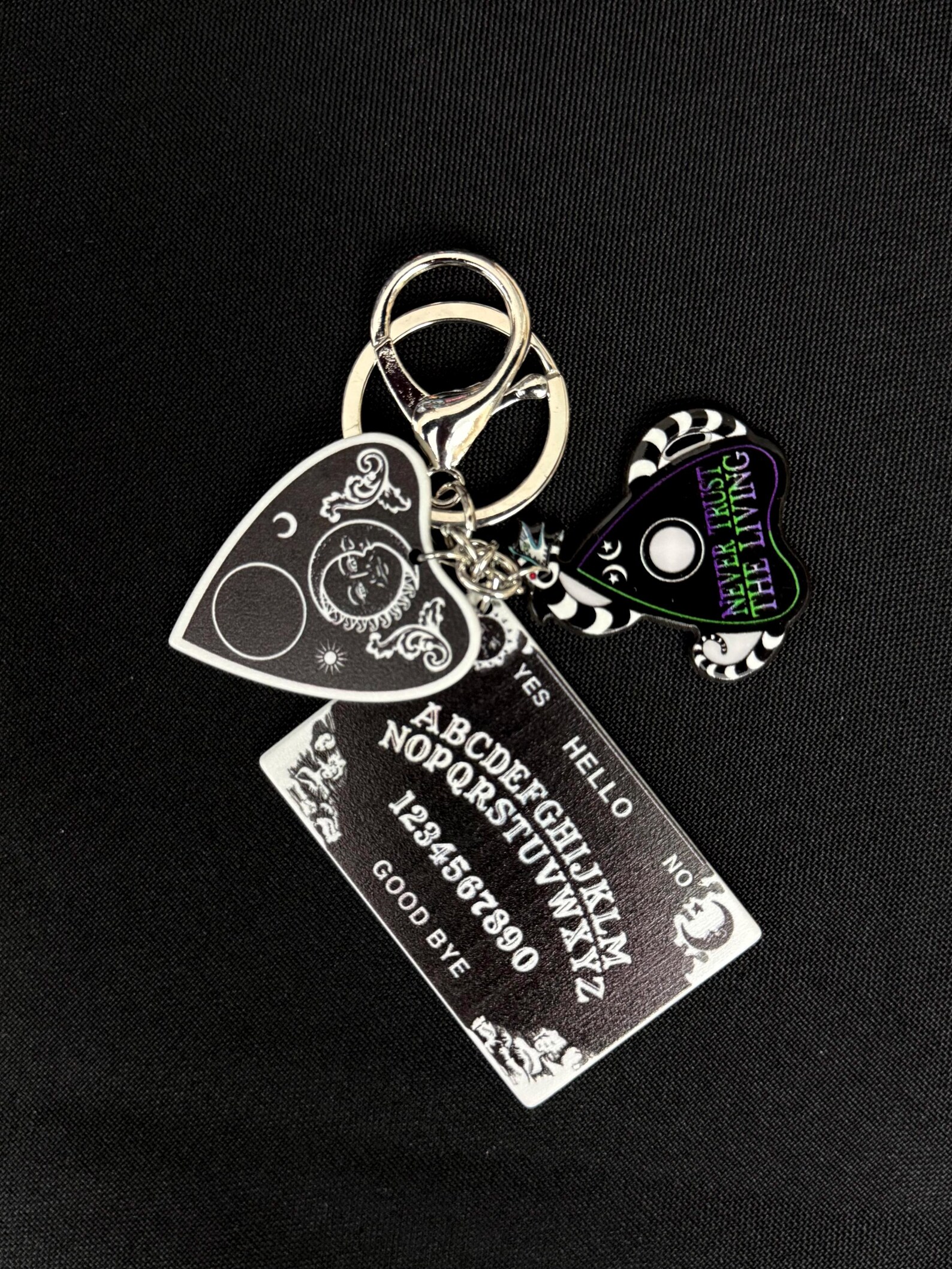 Keychain Spirit Box Spirit Board Planchette Charm | Occult Key Ring | Witchcraft Gothic ...