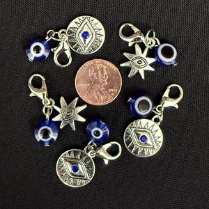 Blue Evil Eye Protection Charm: Nazar Bag Charm, Lucky Talisman