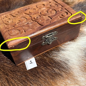 Imperfectly Beautiful Handcrafted Carved Wooden Box – Goddess witch box for Tarot Cards, Jewelry, Crystals & Altar