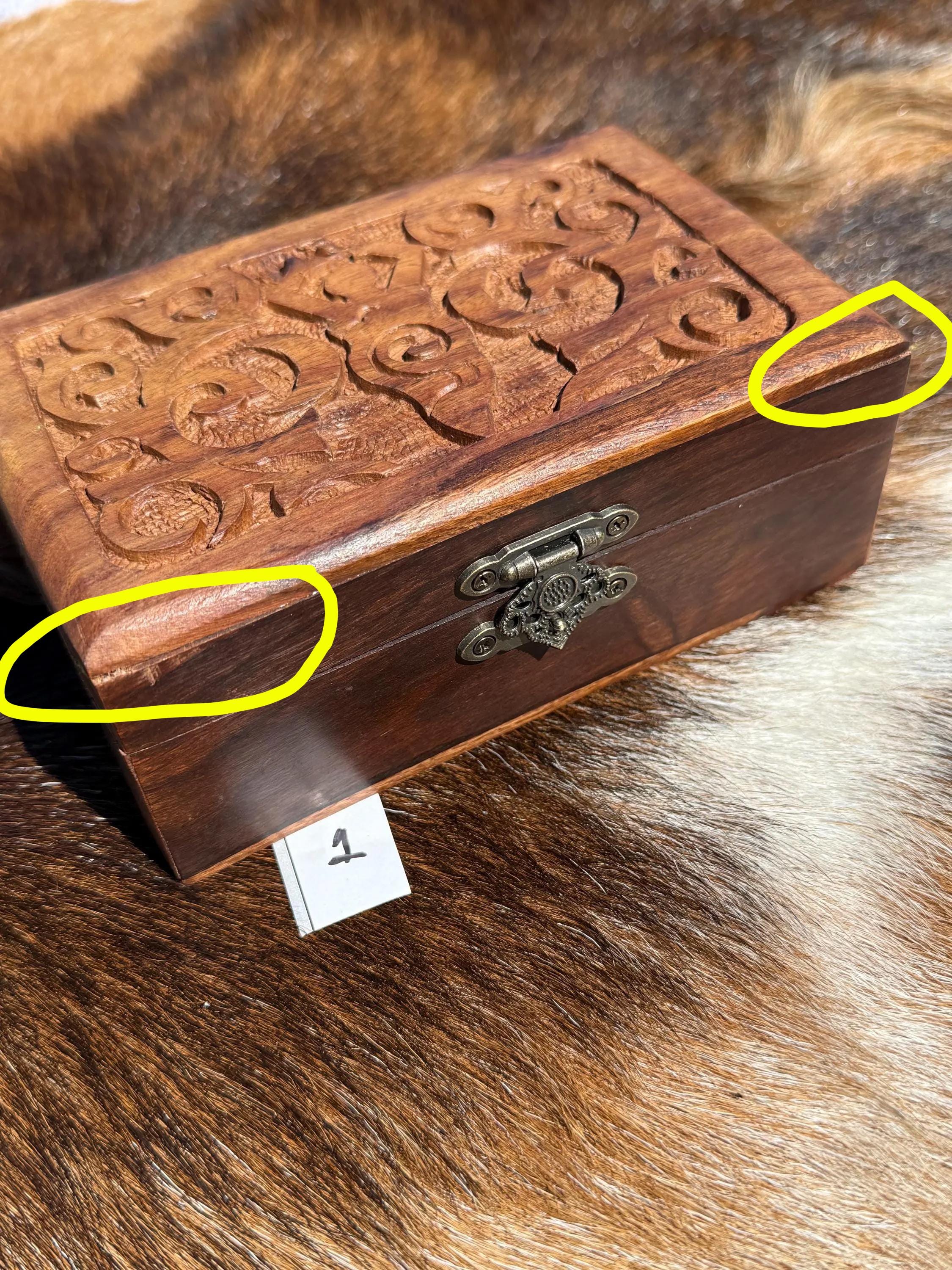 Imperfectly Beautiful Handcrafted Carved Wooden Box – Goddess witch box for Tarot Cards, Jewelry, Crystals & Altar