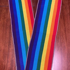 Q&#39;ero Rainbow Scarf / Table Runner | Peruvian Scarf Made by the Q&#39;ero Tribe in the Cusco Province