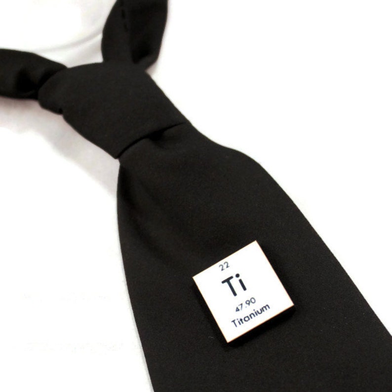 Tie Tack Chemistry Periodic Table Science Mens Fashion Nerd Geek Ti Titanium Humor Breaking Bad