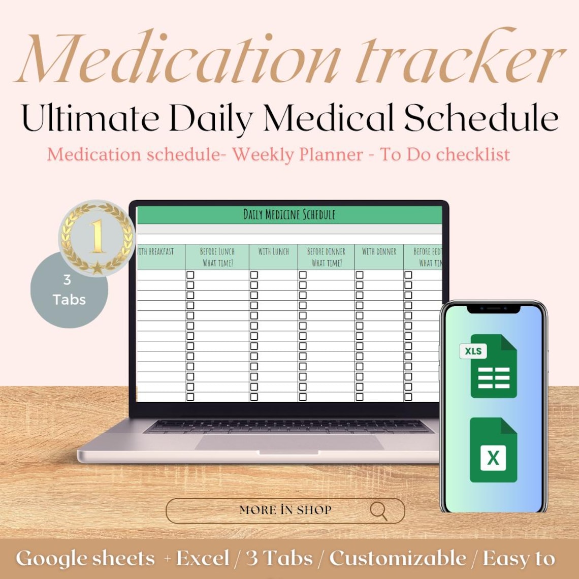 Daily Medication + Weekly Schedule Checklist Template, Printable ...