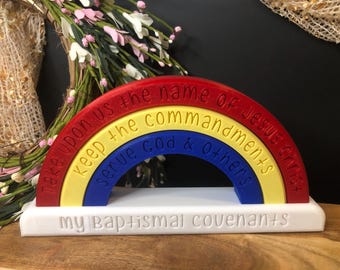 Alliance du baptême arc-en-ciel | Cadeau SDJ pour garçon et fille | Aide pédagogique pour le discours sur le baptême à la primaire