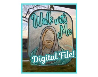 Walk with Me Jesus Frame (Digital Download File)