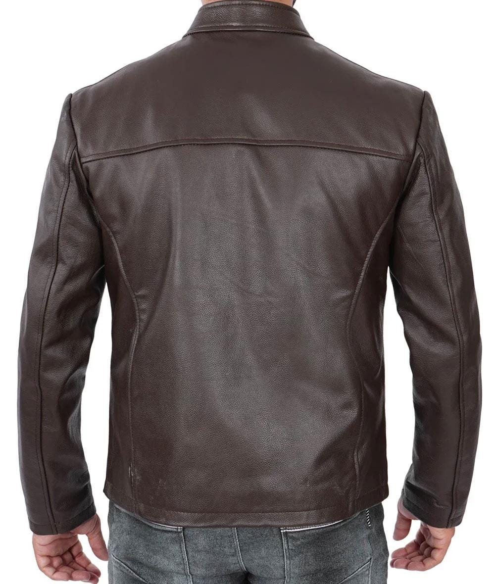 Men's Classic Leather Jacket, Men's Leather Jacket, Vintage