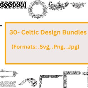 Celtic Border Svg Bundle, Celtic Divider, Celtic Corners 12 Separated Svg Png Jpg Files, Corner Border Svg, Line Border Svg, Silhouette Svg