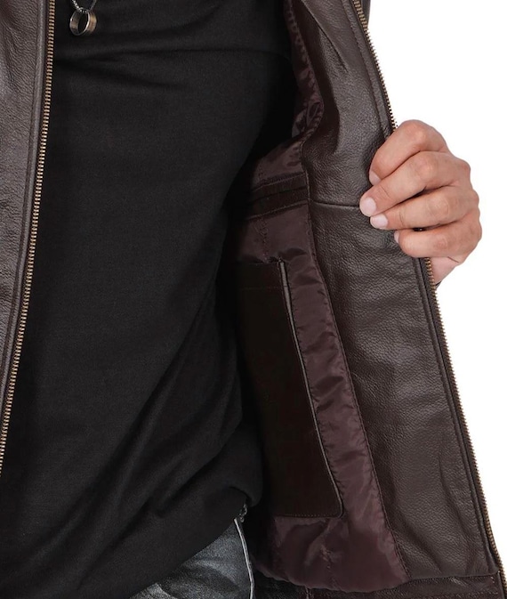 Men's Classic Leather Jacket, Men's Leather Jacket, Vintage Men's Classic Leather Jacket, Men's Leather Jacket, Vintage