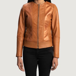 Women Handmade Brown Oversize Bomber Lambskin Soft Real Leather Jacket | Women Casual Wear Genuine Leather Jacket, Gift for women, Wife Gift