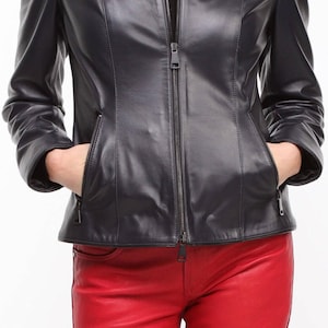 Leather Jacket, Womens Jacket, Motor Jacket, Streetwear, Spring Jacket, Womens Leather Jacket, Fall Jacket, Ladies Leather Jacket