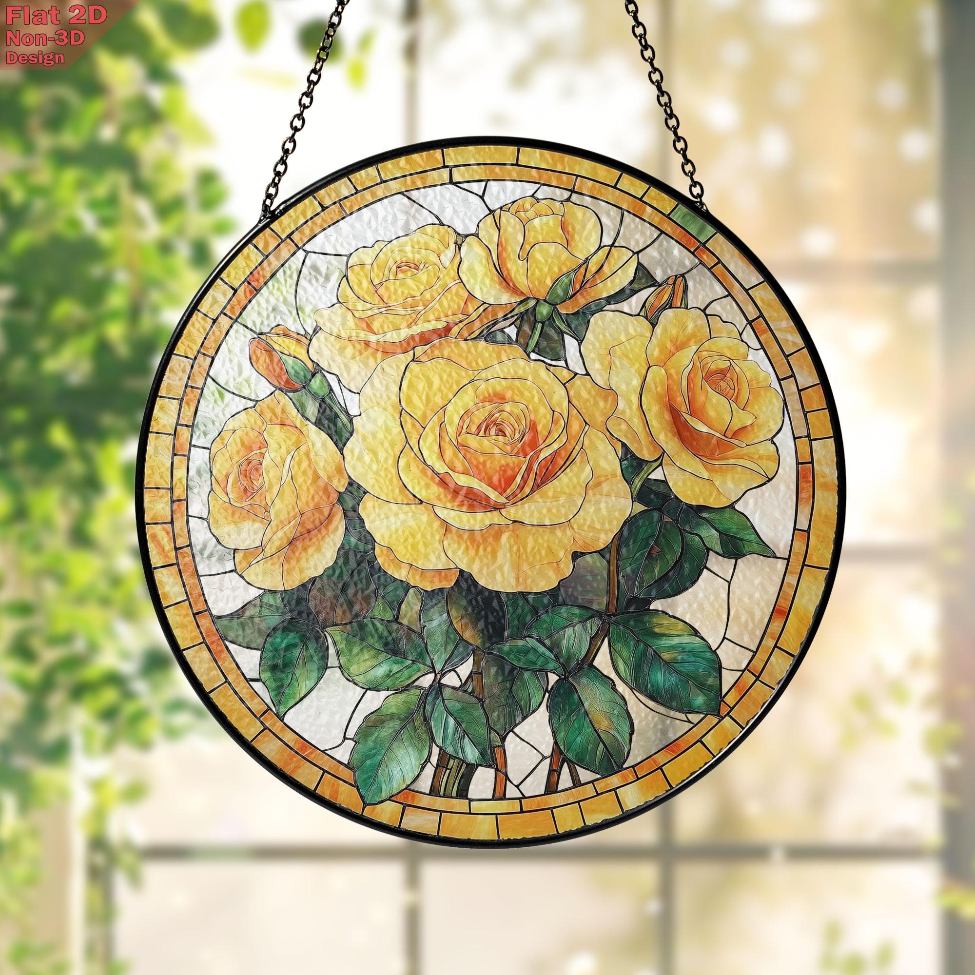 Yellow stained glass - Etsy 日本