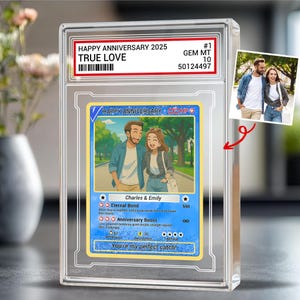 Aangepaste verjaardag ruilkaart paar acrylblok, romantische aandenken, gepersonaliseerde foto bruiloft acrylplaat, anime-geïnspireerd liefdescadeau