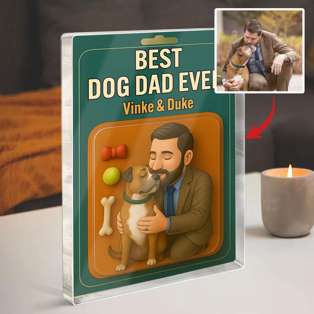 Personalized Dog Dad Acrylic Block, Cat Dad Acrylic Plaque, Dog Dad — free download