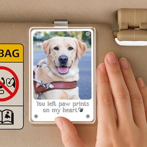 Personalisierte Haustier Foto Auto Visierclip, Haustier Gedenkgeschenk für Hunde- oder Katzenliebhaber, kundenspezifisches Auto Haustier Bild Andenken, Haustierverlust Geschenk für Auto